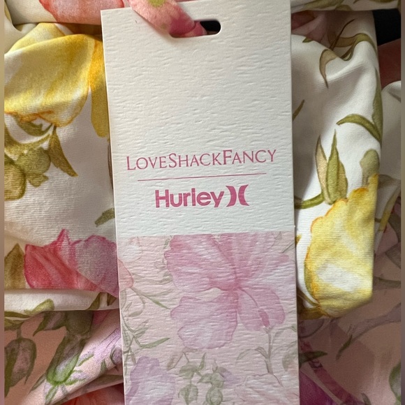 NWOT LOVESHACKFANCY X HURLEY HIBISCUS CHEEKY ONE PIECE. Size Medium! - Picture 7 of 9